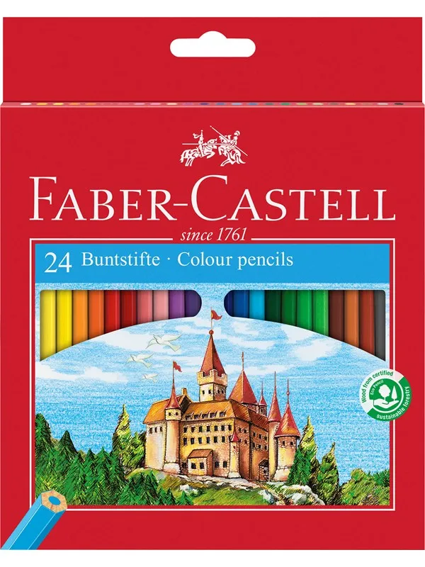 Faber-Castell Colour pencil Castle hexagonal box of 24