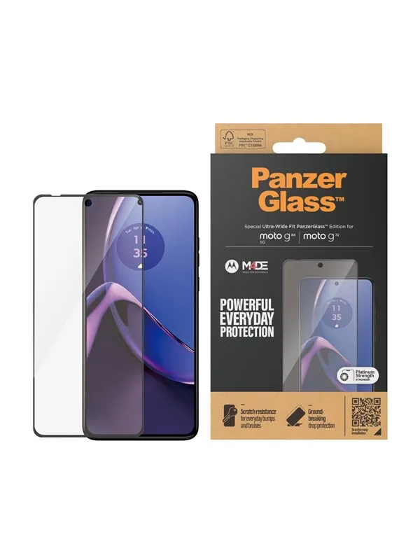 PanzerGlass Screen Protector Motorola moto g84 | g72 | Ultra-Wide Fit