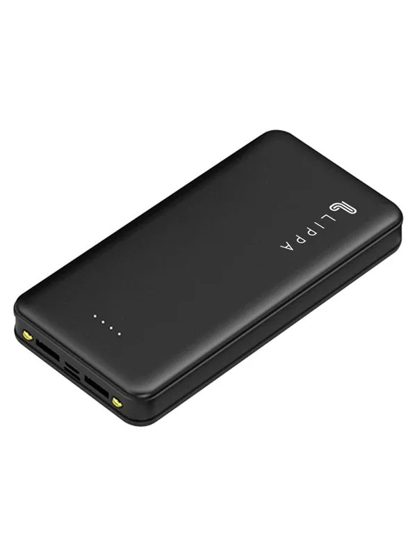 Lippa 20.000 mAh Powerbank 2 x USB-A Output - Black Nødlader - Svart - 20000 Ah