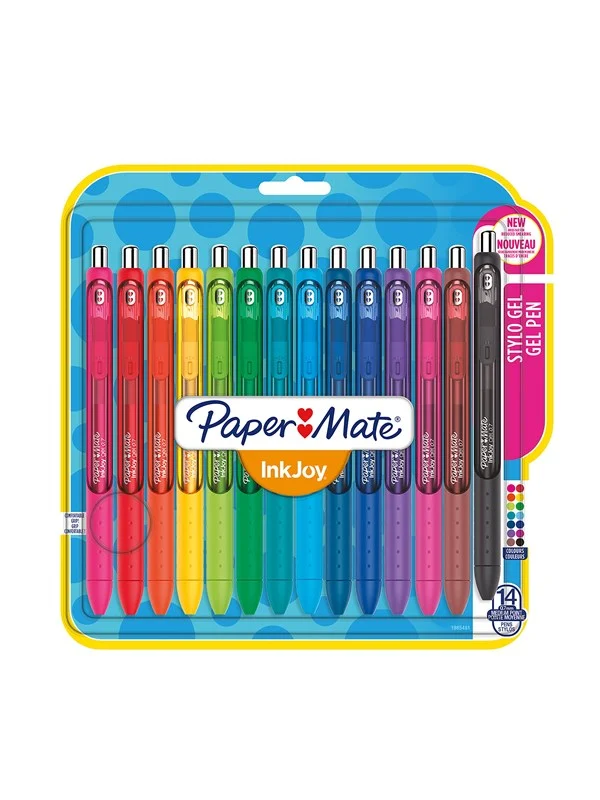 Paper Mate InkJoy Gel Pens | Medium Point (0.7mm) | Assorted Colours | 14 Count
