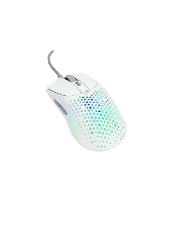 Glorious Model O 2 - Matte White - Gaming mus - Optisk - 6 - Hvit med RGB lys