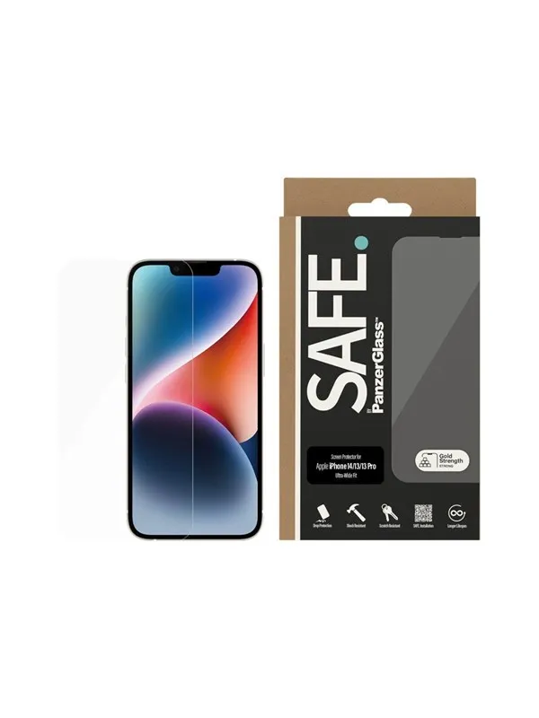 SAFE by PanzerGlass Screen Protector Apple iPhone 14 | 13 | 13 Pro | Ultra-Wide Fit
