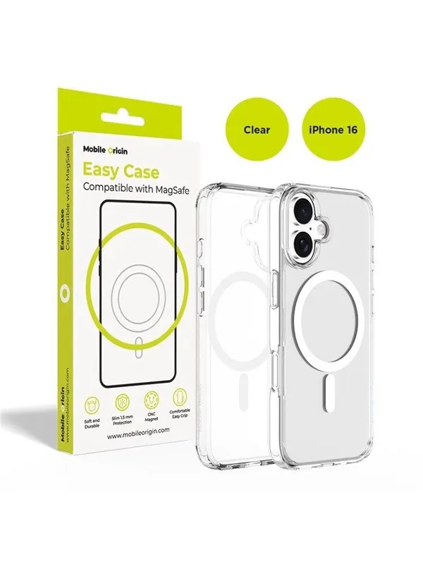Mobile Origin Hybrid MagSafe Case - clear - iPhone 16