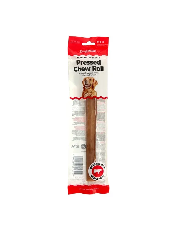 Dogman Naturlig Presset Råhud Tyggerull M 25cm