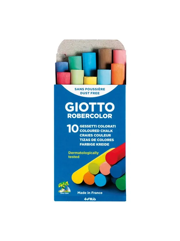 Giotto Robercolor Chalks Assorted col. Box 10-pack