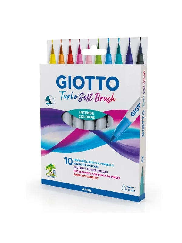 Giotto Turbo Soft Brush Intense Colours 10 pcs BL