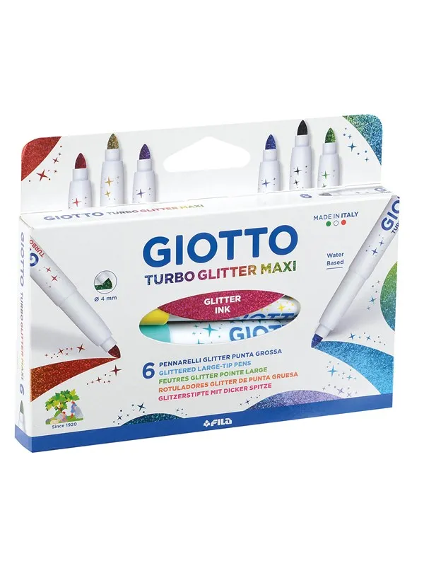 Giotto Turbo Glitter Maxi 6 pcs