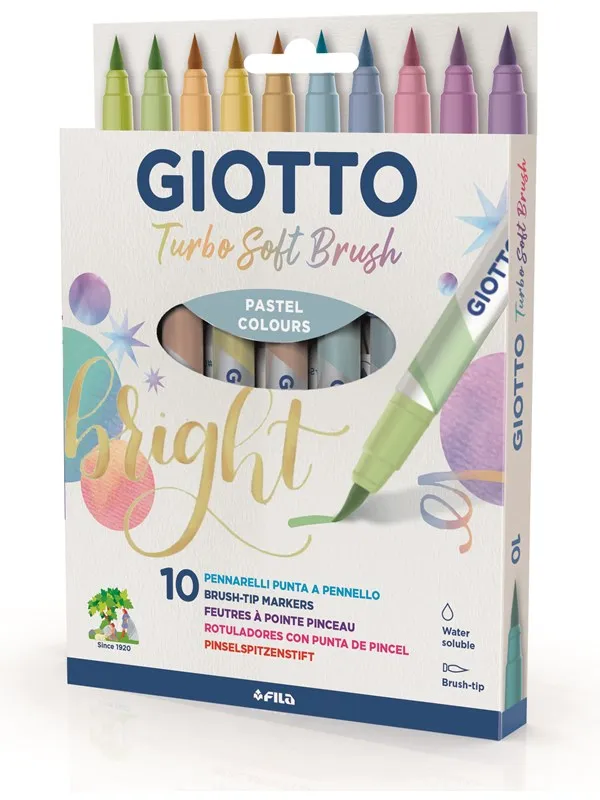Giotto Turbo Soft Brush Pastel Colours 10 pcs BL
