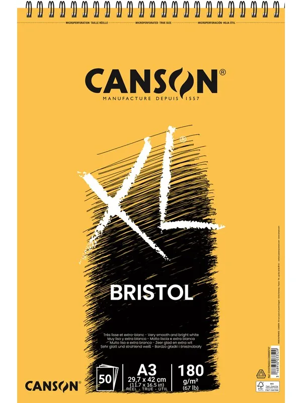 Canson XL Bristol VS A3 180G Spiral 50 SH
