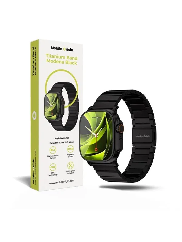 Mobile Origin Titanium Band Modena - black  - Apple Watch Ultra 49mm