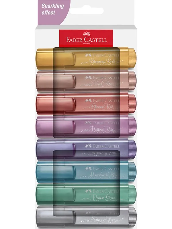 Faber-Castell Highlighter TL 46 Metallic wallet of 8