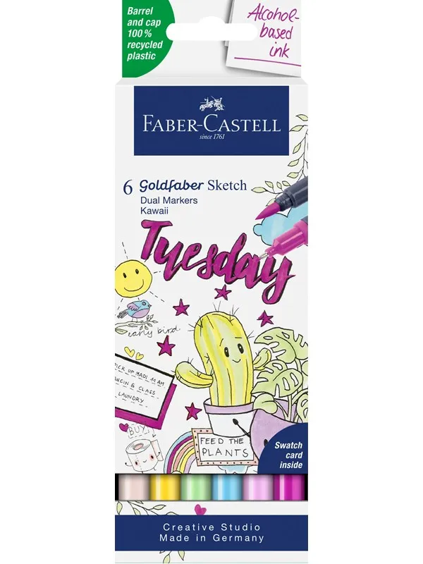 Faber-Castell Sketch Marker Gofa 6ct set Kawaii