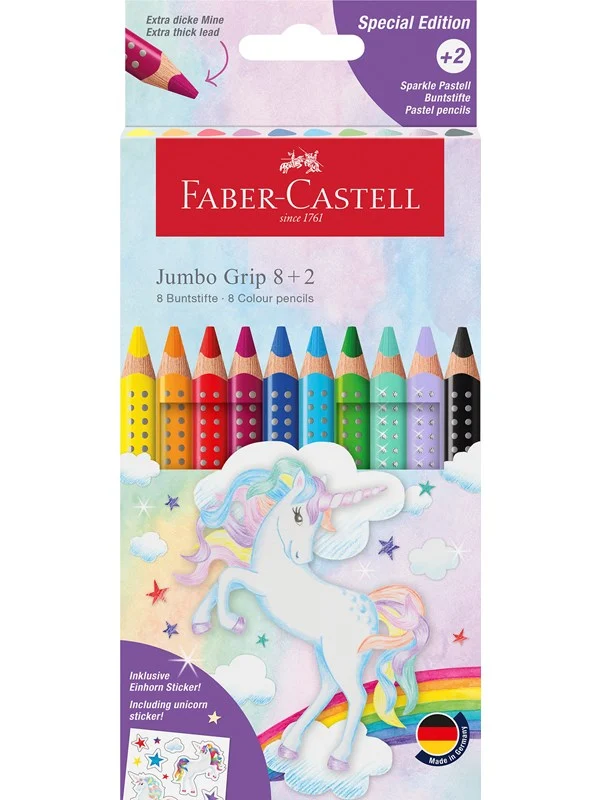 Faber-Castell Col.pencil Jumbo Grip 8+2 pcs box