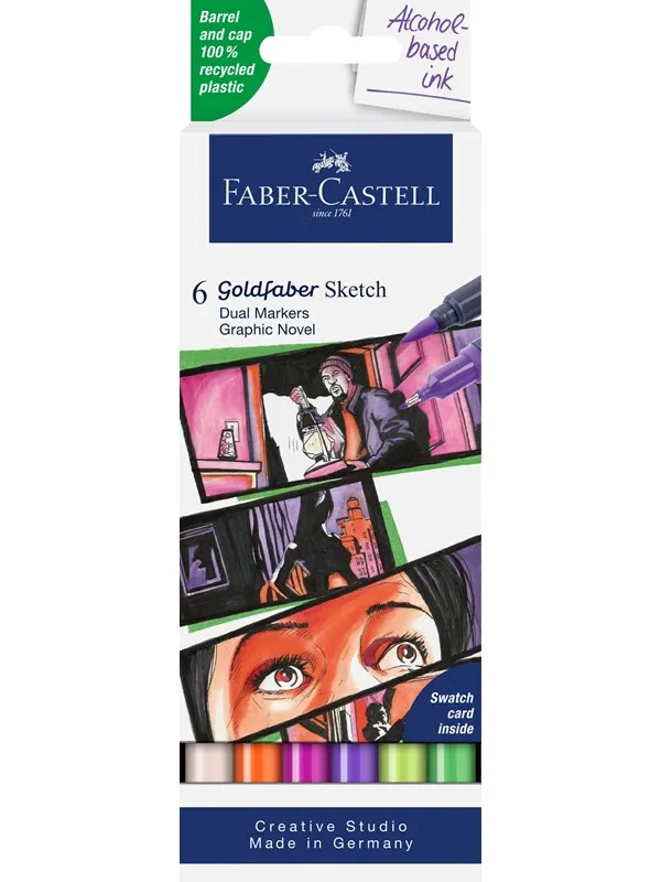 Faber-Castell Sketch Marker Gofa 6ct set Graph. Novel