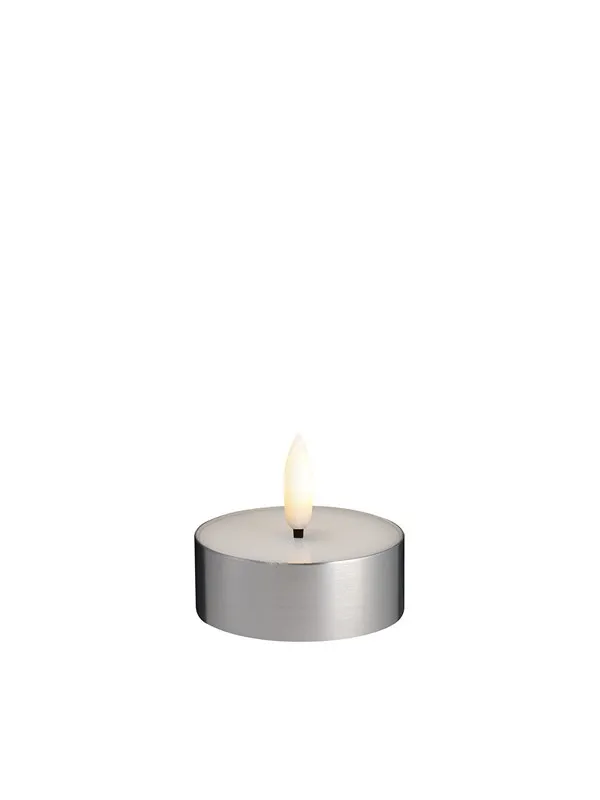 Moods & More LED Melted tealight - Metal silver finish