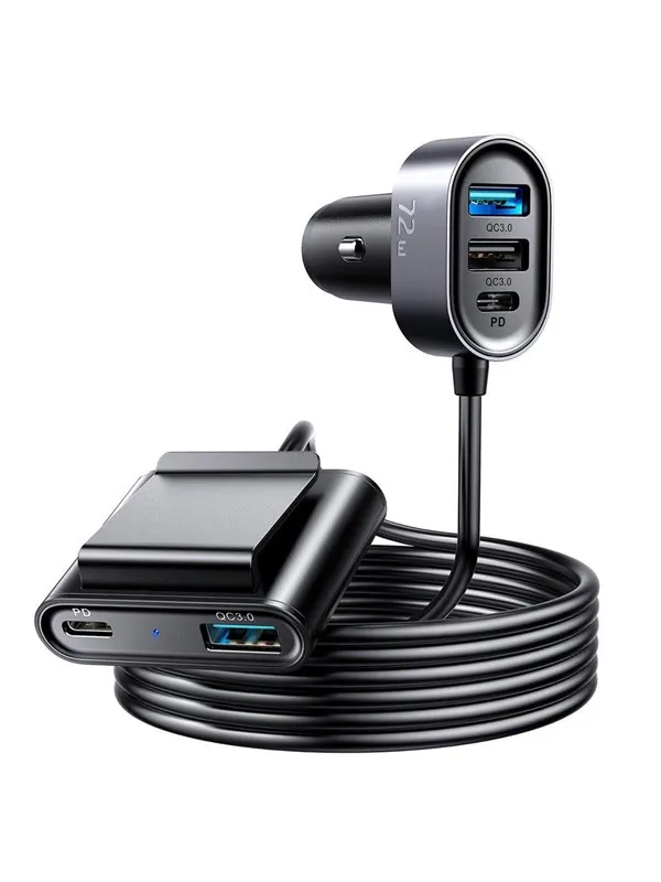 Joyroom car charger 2xPD + 2xQC3.0 72W 1.5m black (JR-CL05)