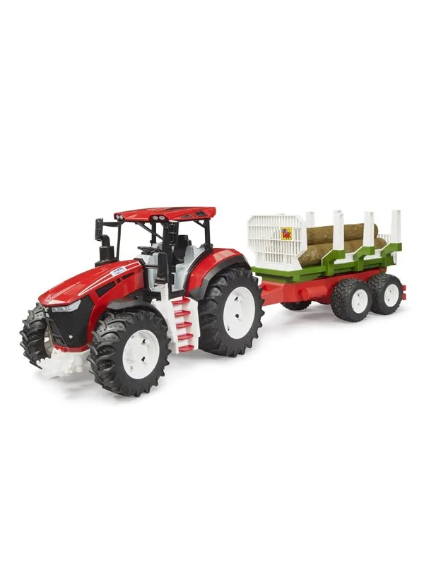 Bruder ROADMAX Tractor with Forestry trailer and 3 trunks