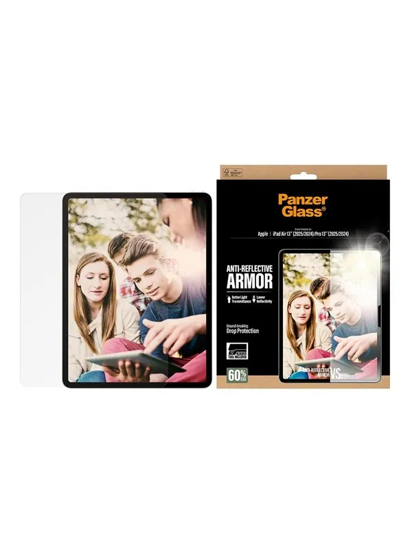 PanzerGlass Anti-Reflective Armor Screen Protector iPad Air 13" (2025-2024) | Pro 13" (2025-2024) | Ultra-Wide Fit w. Fastfit tool