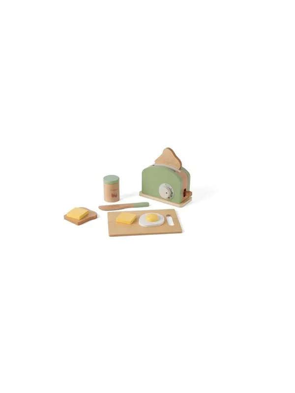 Dantoy Toaster set wood in gift box 9 pcs