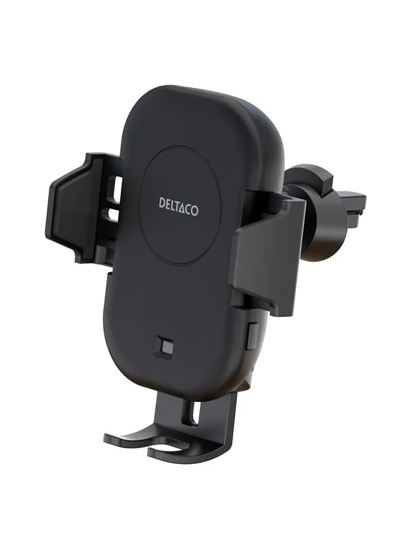 Deltaco Wireless car charger | 15 W | automatic open and close | dual mounts | black