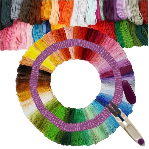 150 Farger Broderigarn 8m per Nøste
