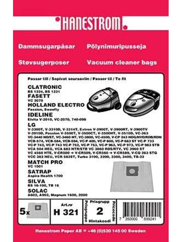 hanestroem Vacuum Cleaner Bags - 5 pcs
