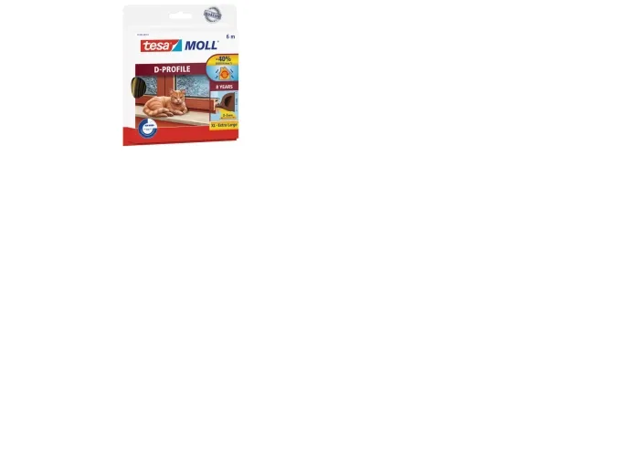 Tesa gummipakning 9 mm profil D brun 6 m (0539303)