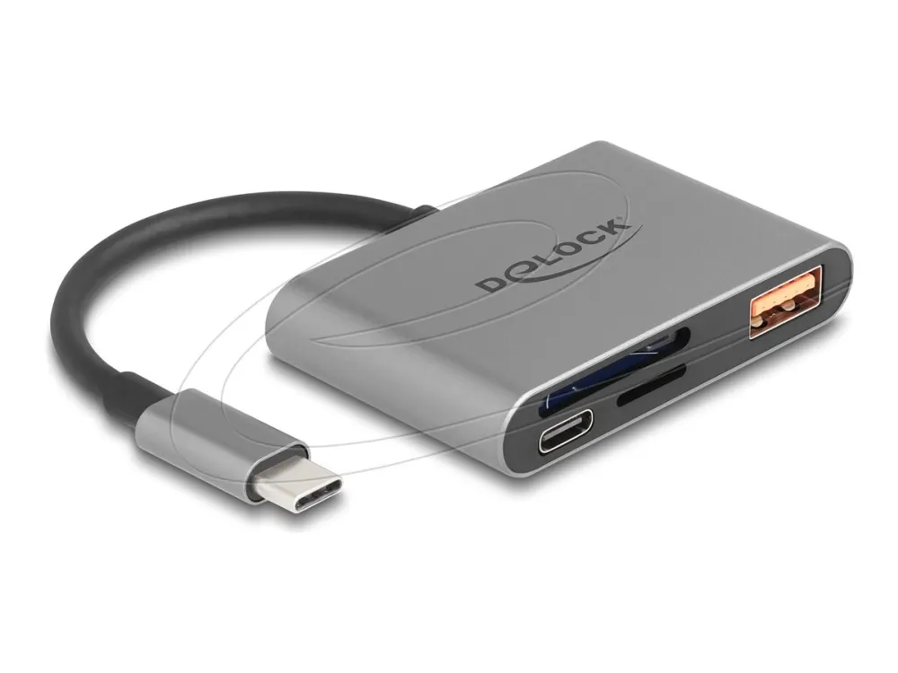 Delock - Kortleser (SD, microSD) - USB-C