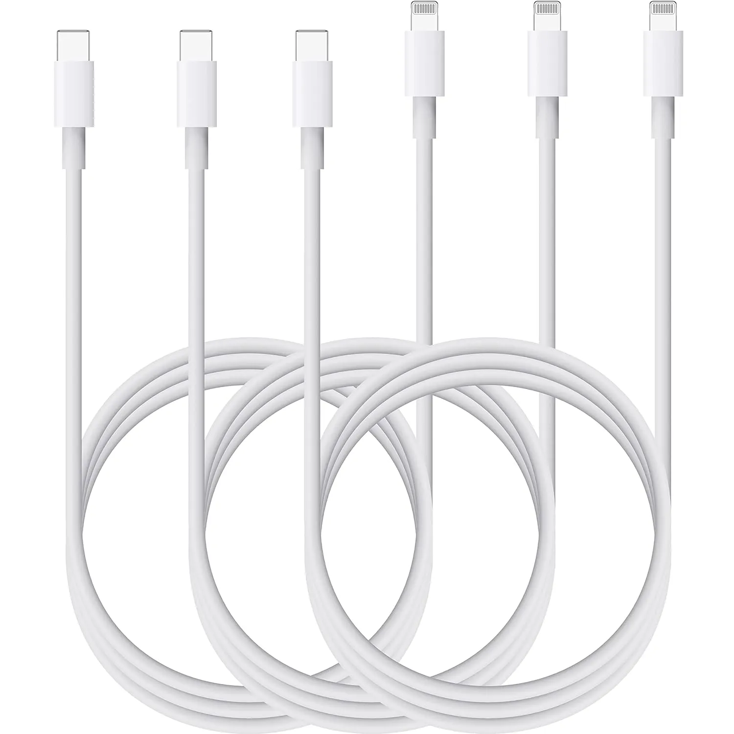 3x USB-c til lynkabel (1 m) med MFI-sertifisert