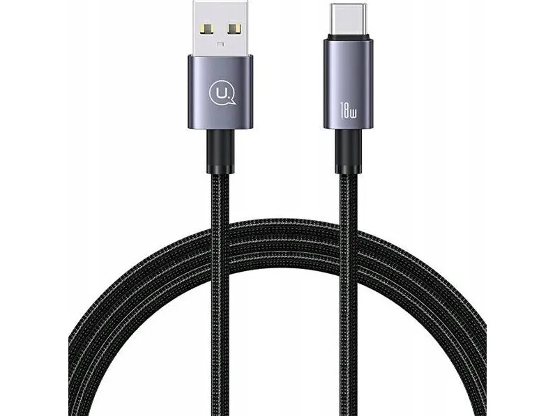 USB-kabel Usams USB-A til USB-C 1,2 m svart (USA1053)