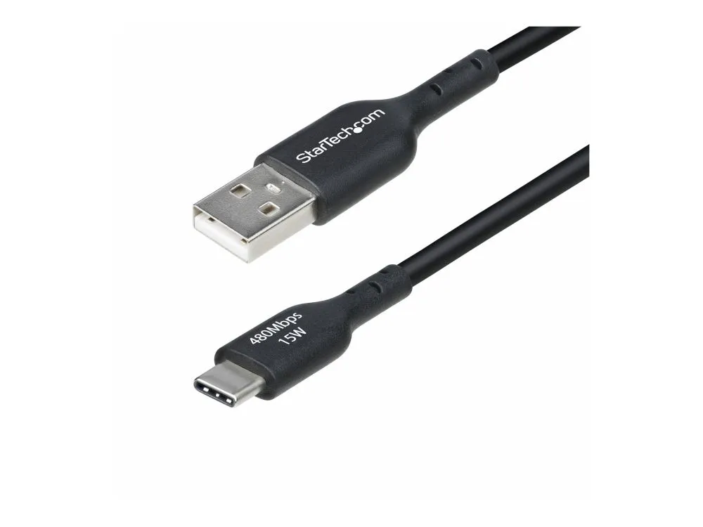 StarTech 6in (15cm) USB-A to USB-C Charging Cable, Charger Cord - USB-kabel - USB (hann) til USB-C (hann) - USB 2.0 - 3 A - 15 cm - passiv, lade og...
