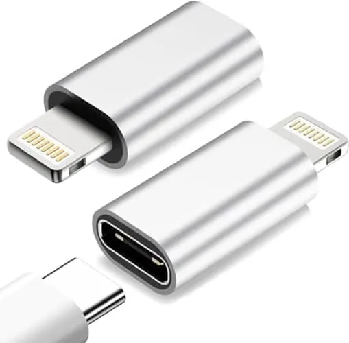 NÖRDIC USBC C Kvinne til Lightning Ha (ikke MFI) Adapter Sølv