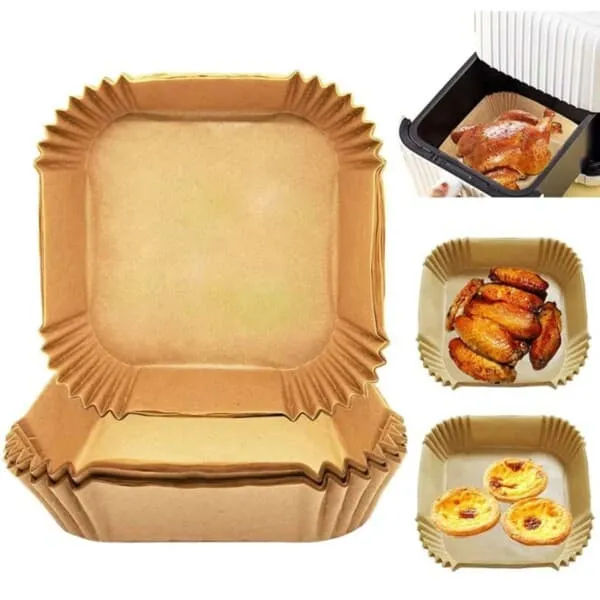 Square Air Fryer Paper 200 -Pack -17 cm Disponible Paper for Air -Freed
