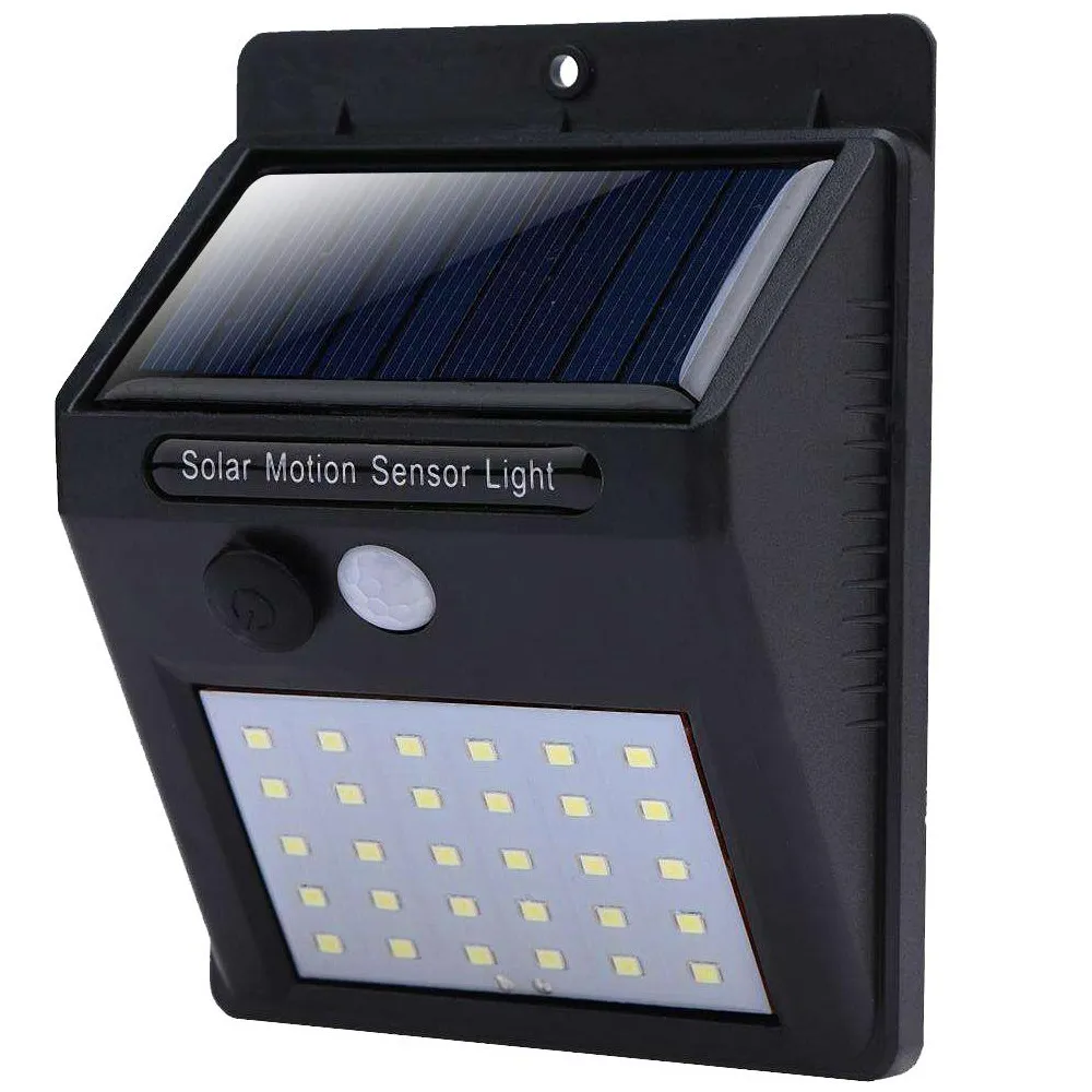 Strålkastare - 30 LED - med bevegelsessensor - Solcelle