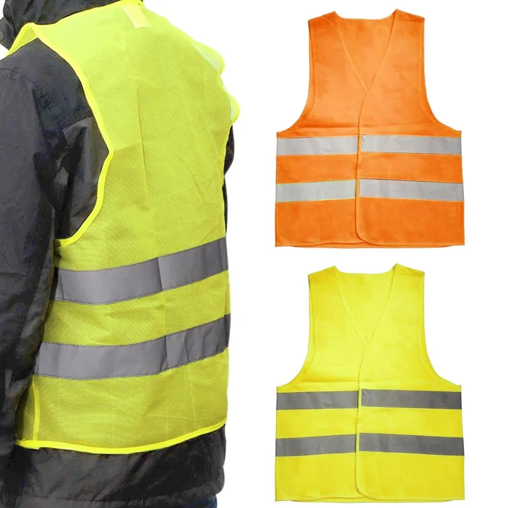 Refleksvest - Vest med Refleks for Voksne - L - Orange