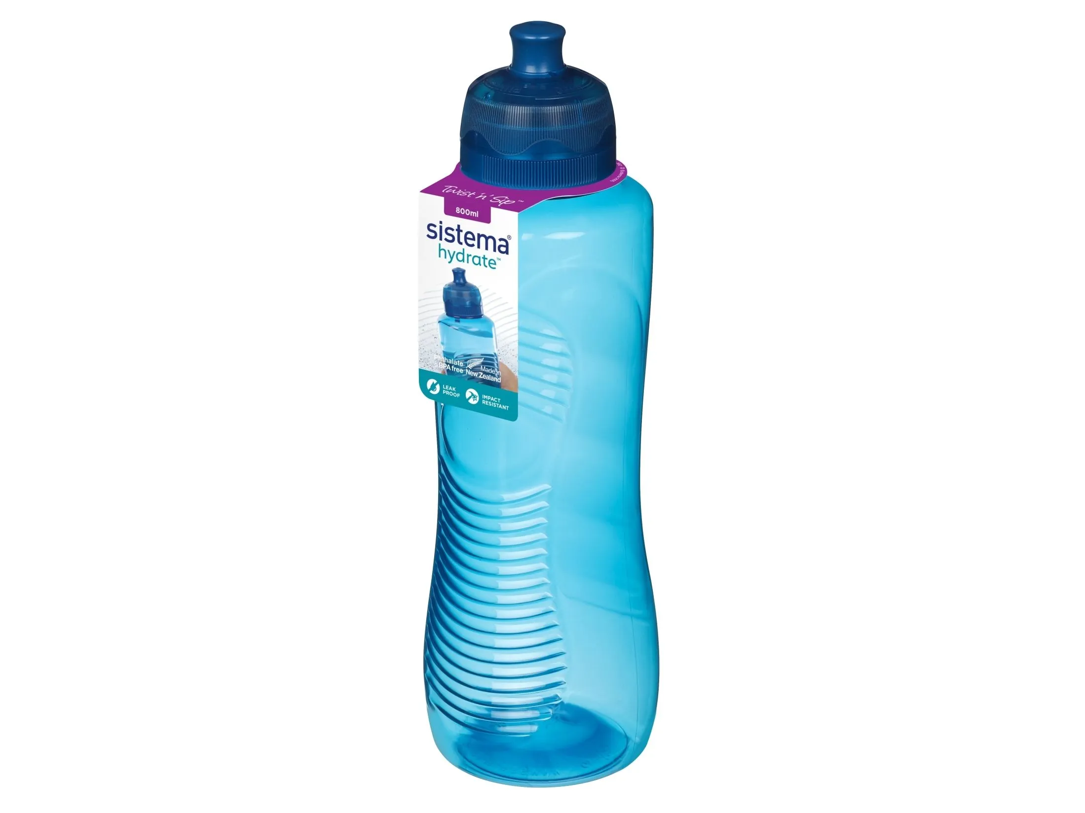 Sistema - 800 ml Gripper Bottle Blue