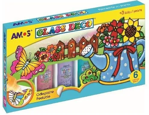 Amos Glass Deco glassmalerier 6 farger AMOS