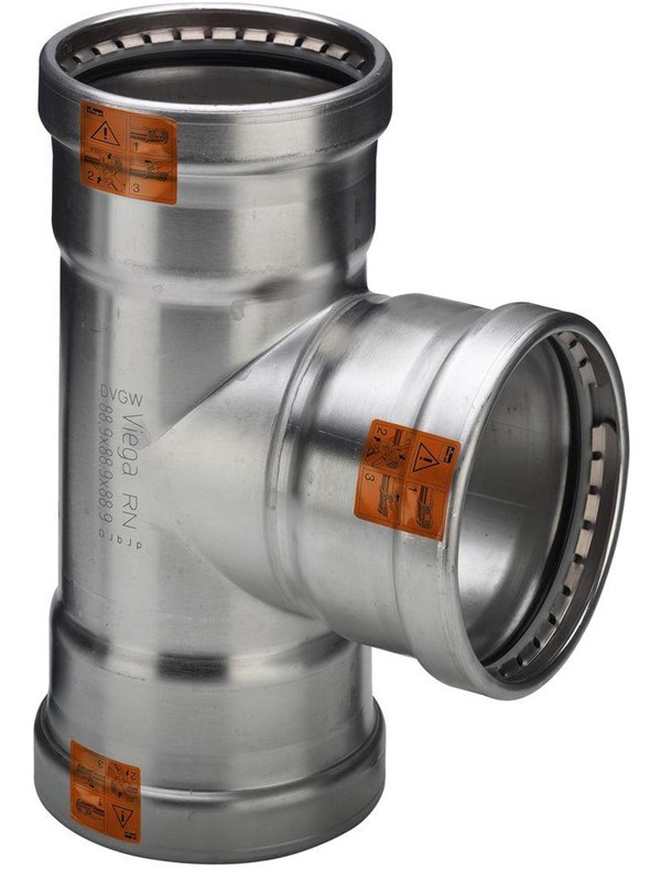 Viega Sanpress Inox XL T-piece 76.1 mm stainless steel