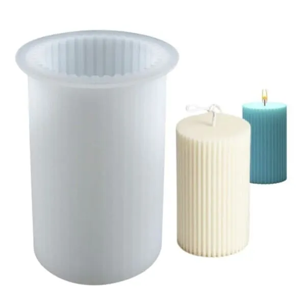DIY silikon lys form ribbet stearin lys