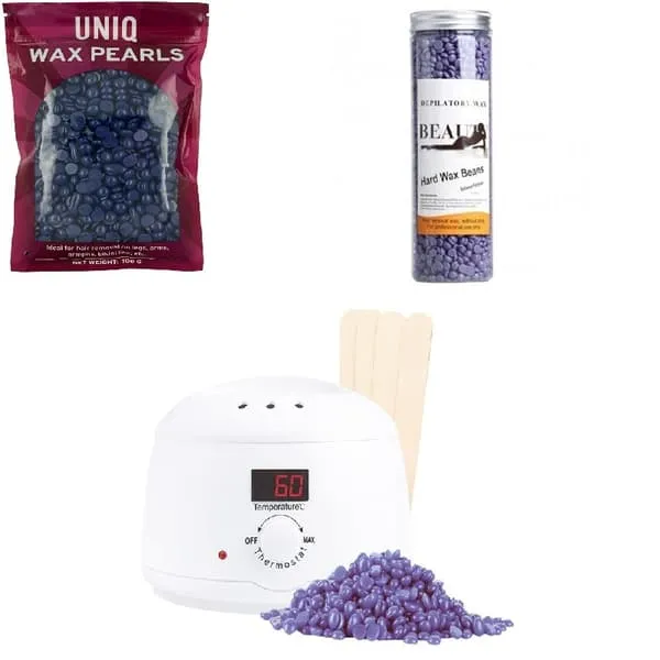 UNIQ Wax Pearls Mega Pack - Voksperlesett med voksvarmer 500g