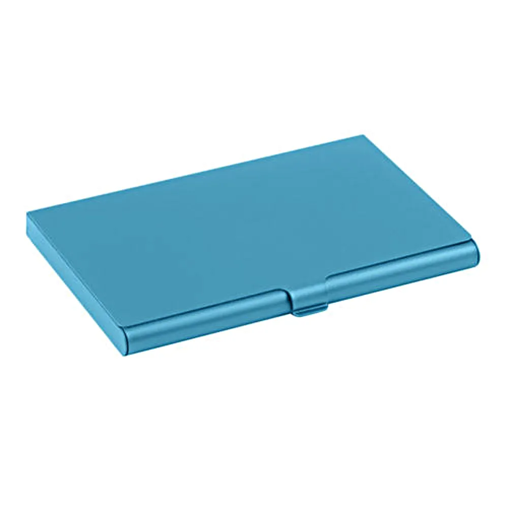 Glatt aluminiumskortholder - Lyseblå - Lommebok