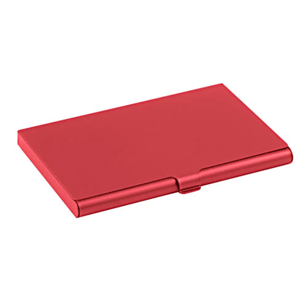 Glatt aluminiumskortholder - Rød - Lommebok