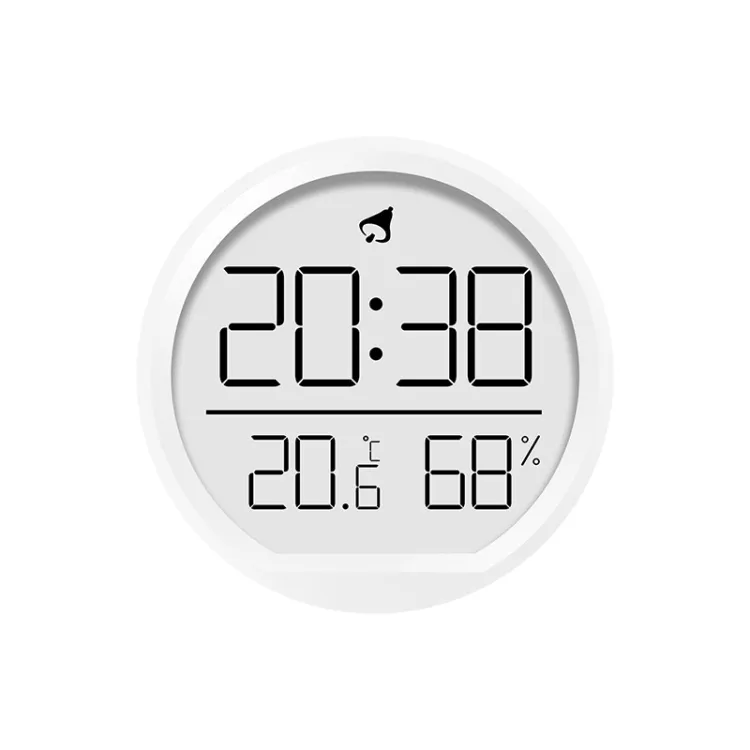 Ur med LED-display, termometer og hygrometer