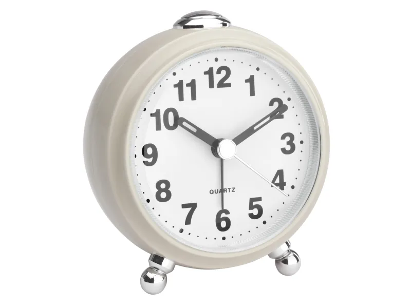 TFA-Dostmann 60.1030.09, Quartz vekkerklokke, Rund, Beige, Plast, Analog, Batteri