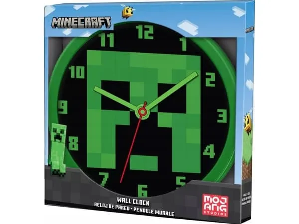 Kids Euroswan Veggklokke Veggklokke 25cm Minecraft MIN3018 Kids Euroswan