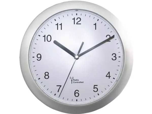 EUROTIME 56787 radioveggur 25 cm x 38 mm sølv
