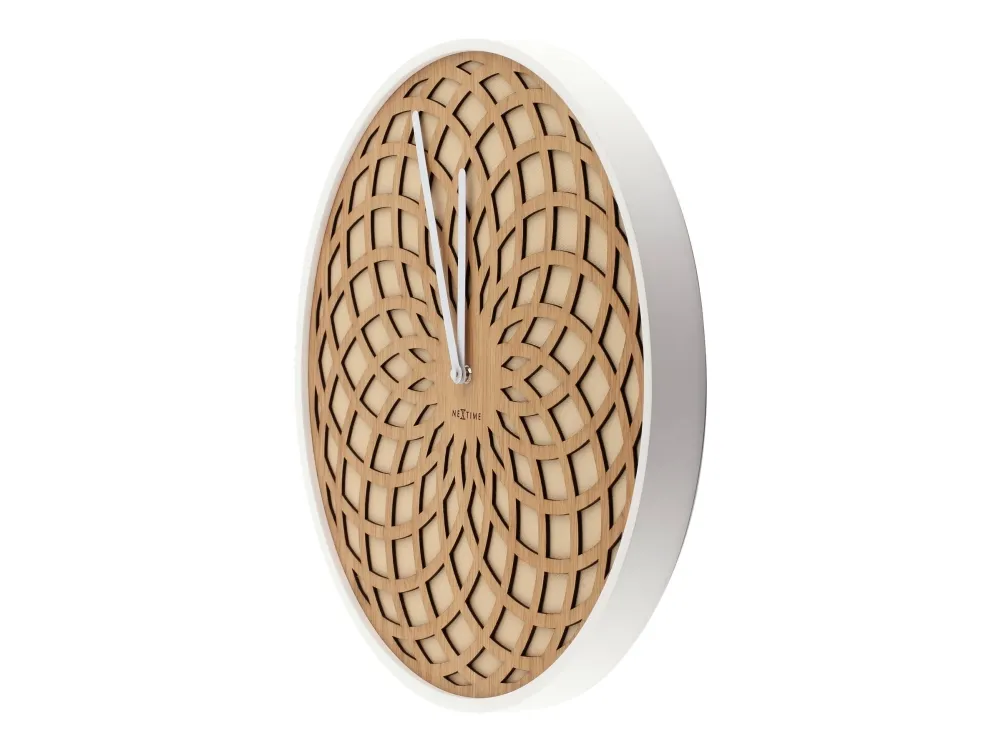 Nextime Sun Small - Klokke - kvarts - veggmonterbar - 35 cm - beige