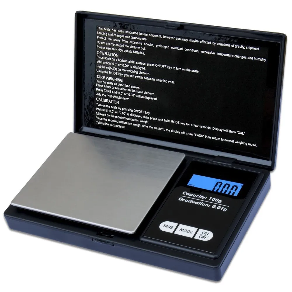Digital gullsmedskala 0,01 g til 100 gram