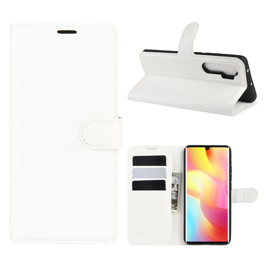 Classic Xiaomi Mi Note 10 Lite flip etui - Hvit