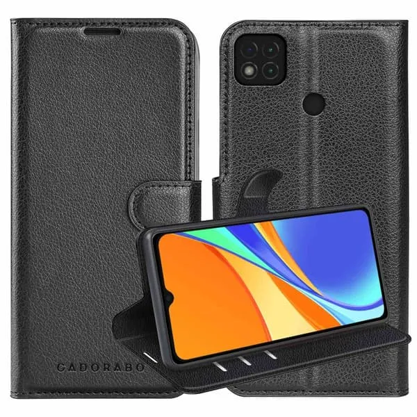 Deksel til Xiaomi RedMi 9C / RedMi 10A Lommebokdeksel med magnetisk lukking, stativfunksjon og kortlomme